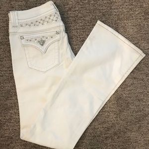 Miss Me white boot cut pants 27